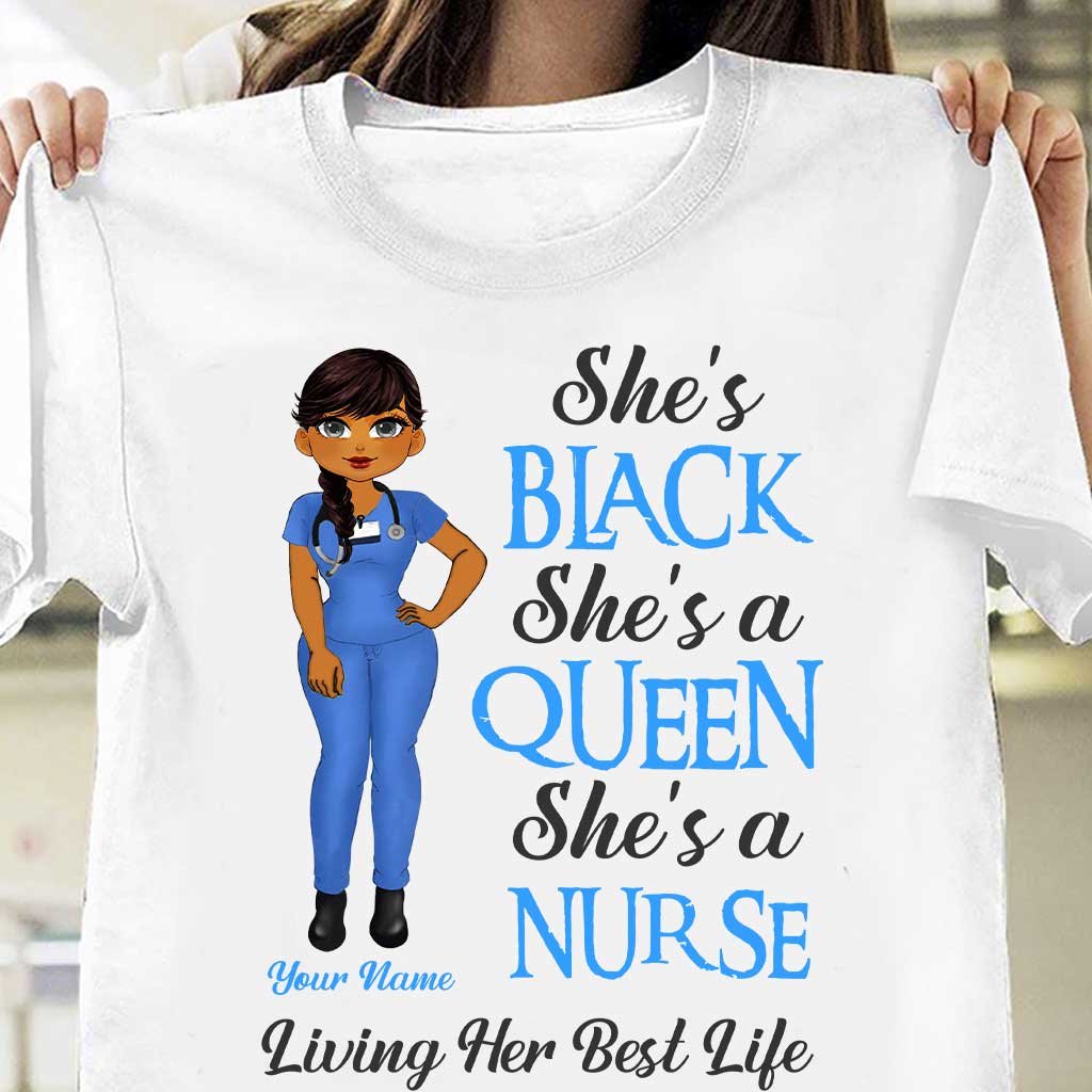 Black Nurse - Personalized Nurse T-shirt and Hoodie