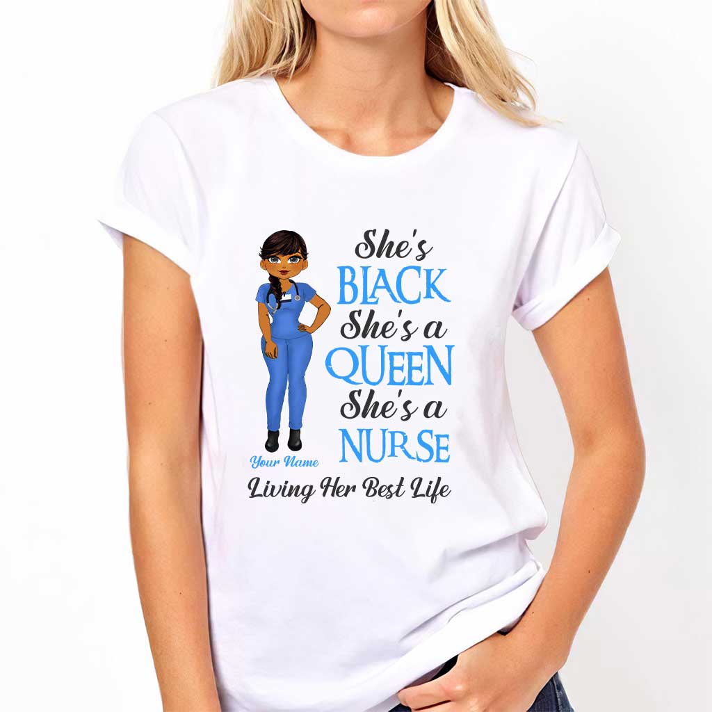 Black Nurse - Personalized Nurse T-shirt and Hoodie