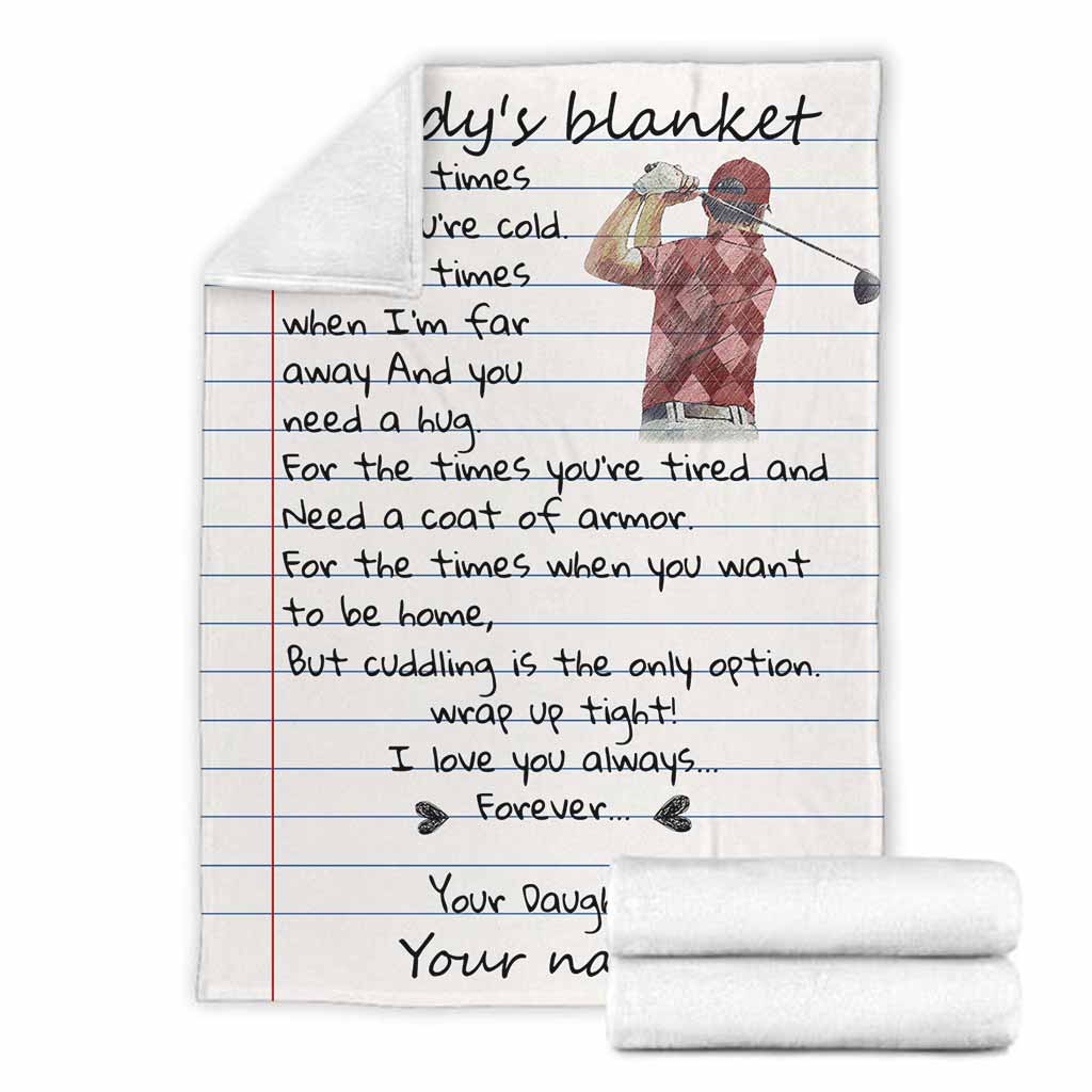 Daddy's - Golf Personalized Blanket