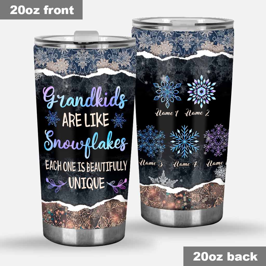 Grandkids Are Like Snowflakes - Personalized Christmas Grandma Tumbler