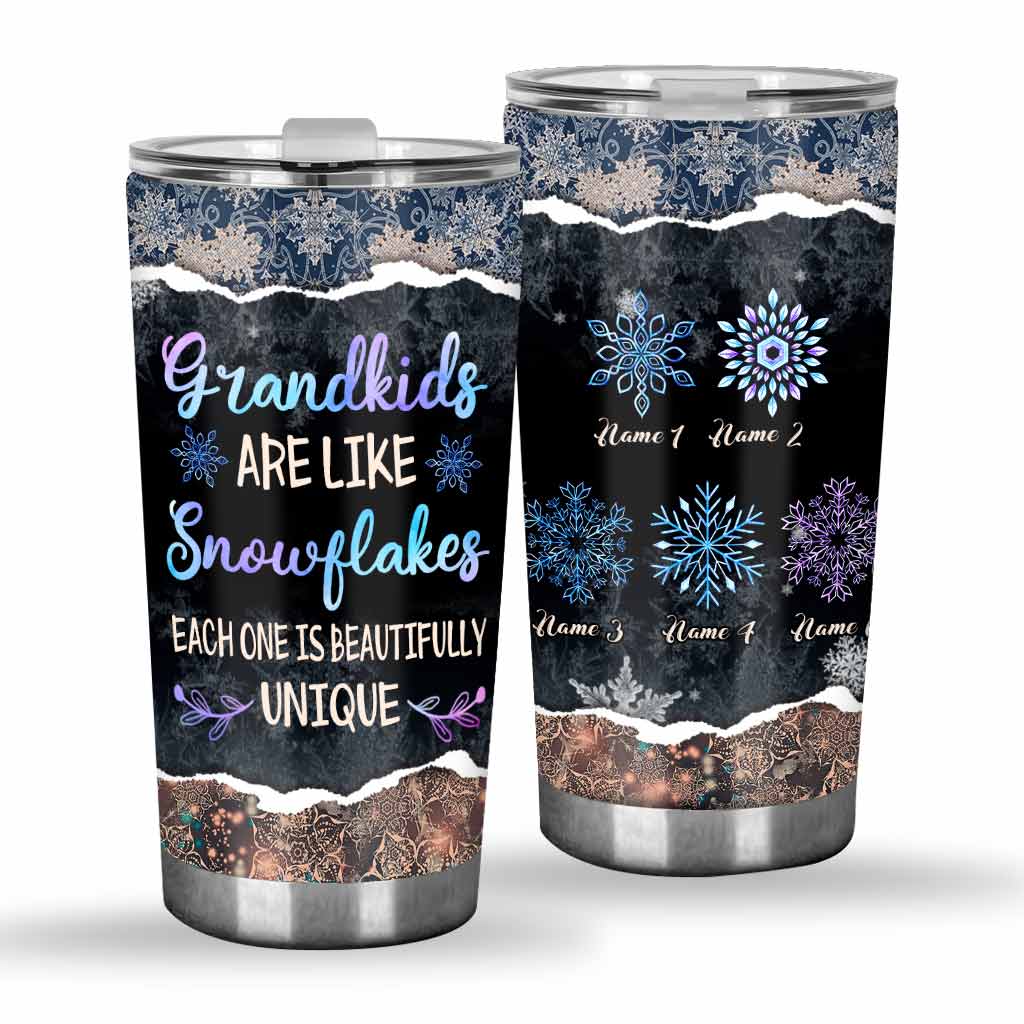 Grandkids Are Like Snowflakes - Personalized Christmas Grandma Tumbler
