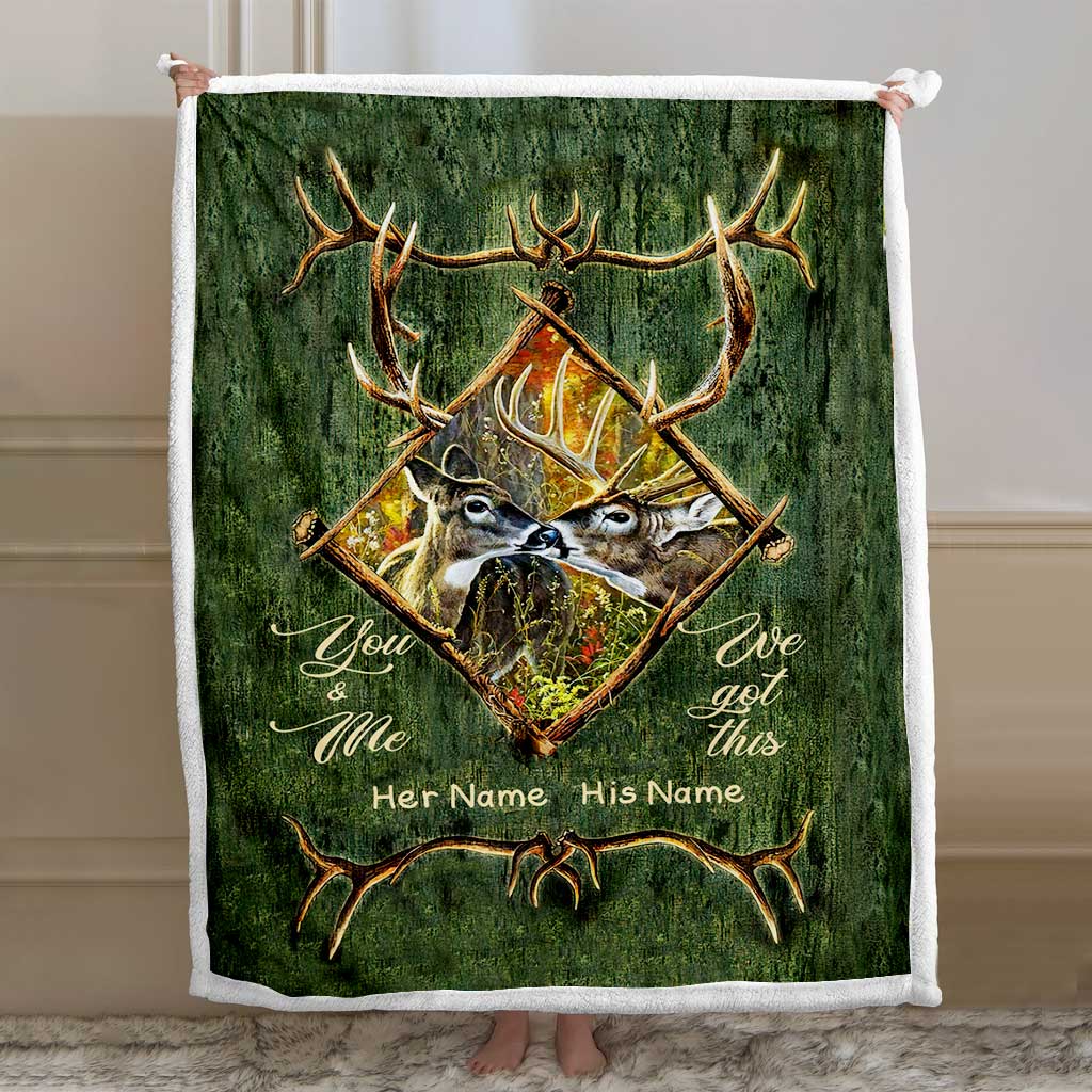 You & Me - Personalized Couple Hunting Blanket