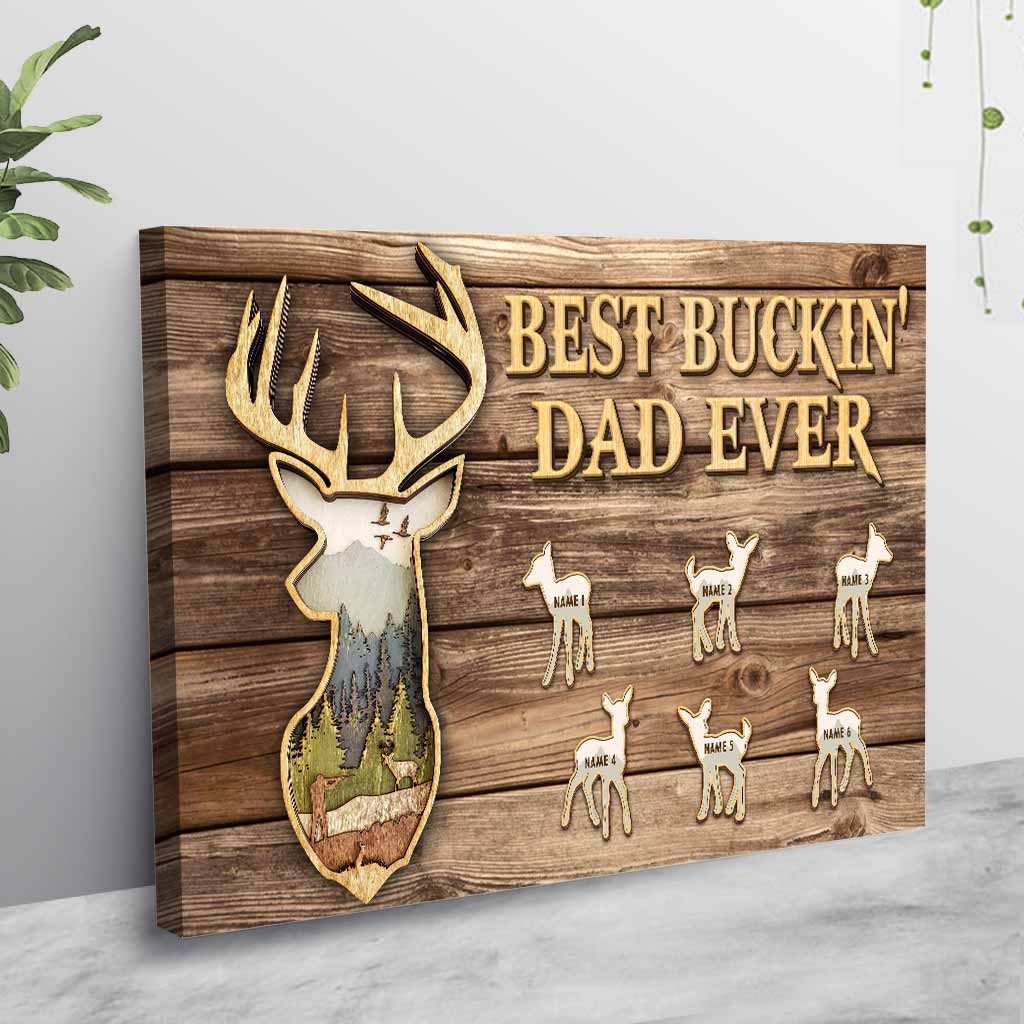 Best Buckin' Dad Ever - Personalized Father's Day Hunting Poster