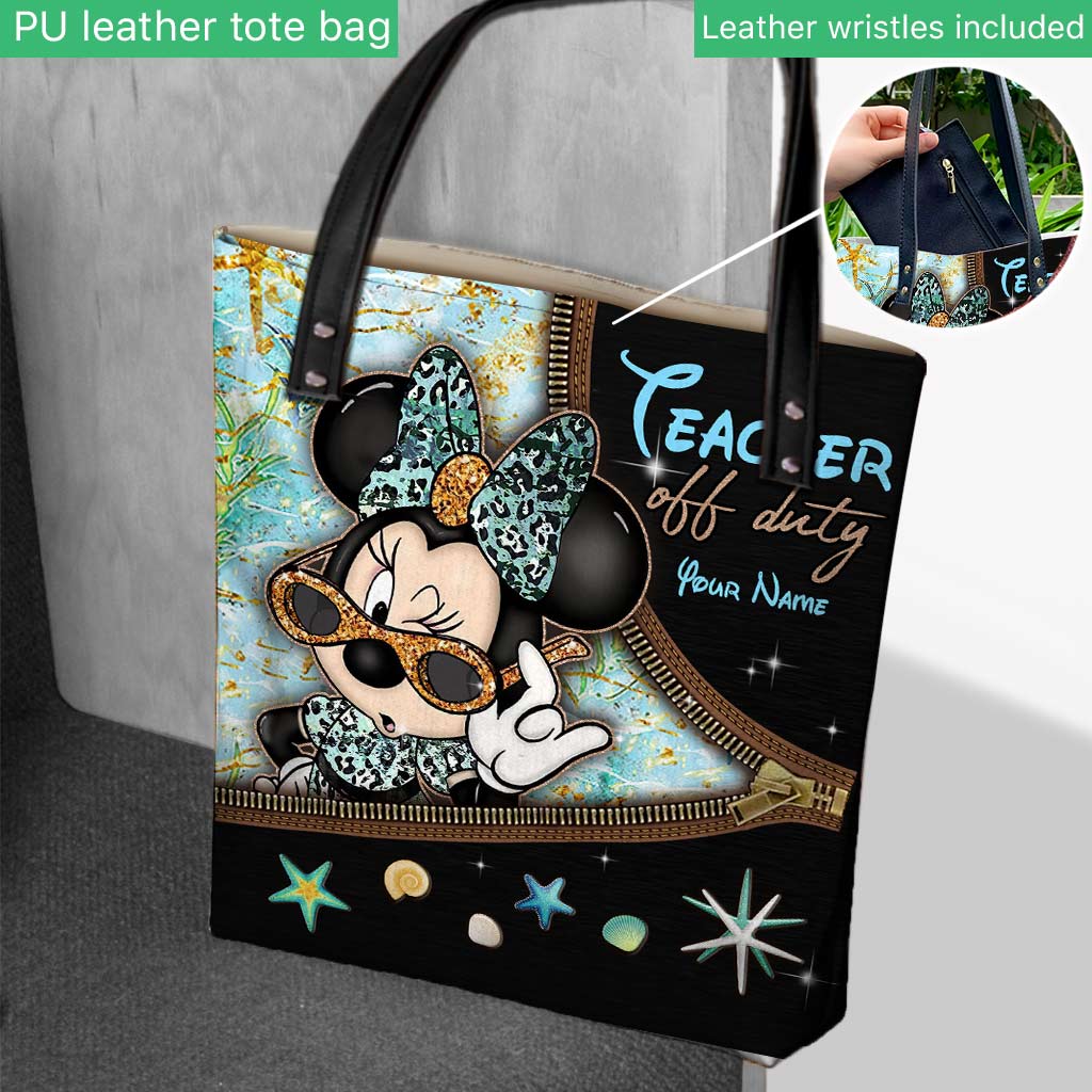 Teacher Off Duty - Personalized Mouse Tote Bag