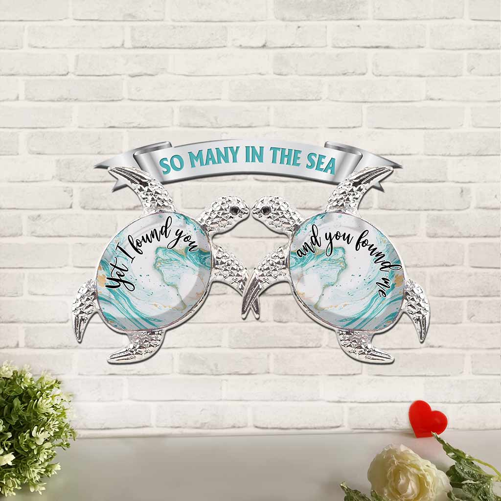 So Many In The Sea - Turtle Personalized Cut Metal Sign
