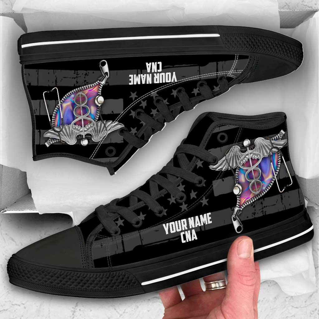 American Nurse - Personalized Independence Day High Top Shoes