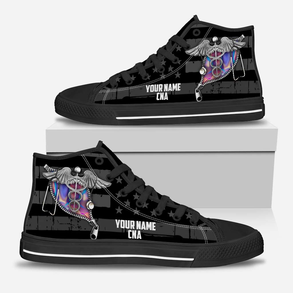American Nurse - Personalized Independence Day High Top Shoes