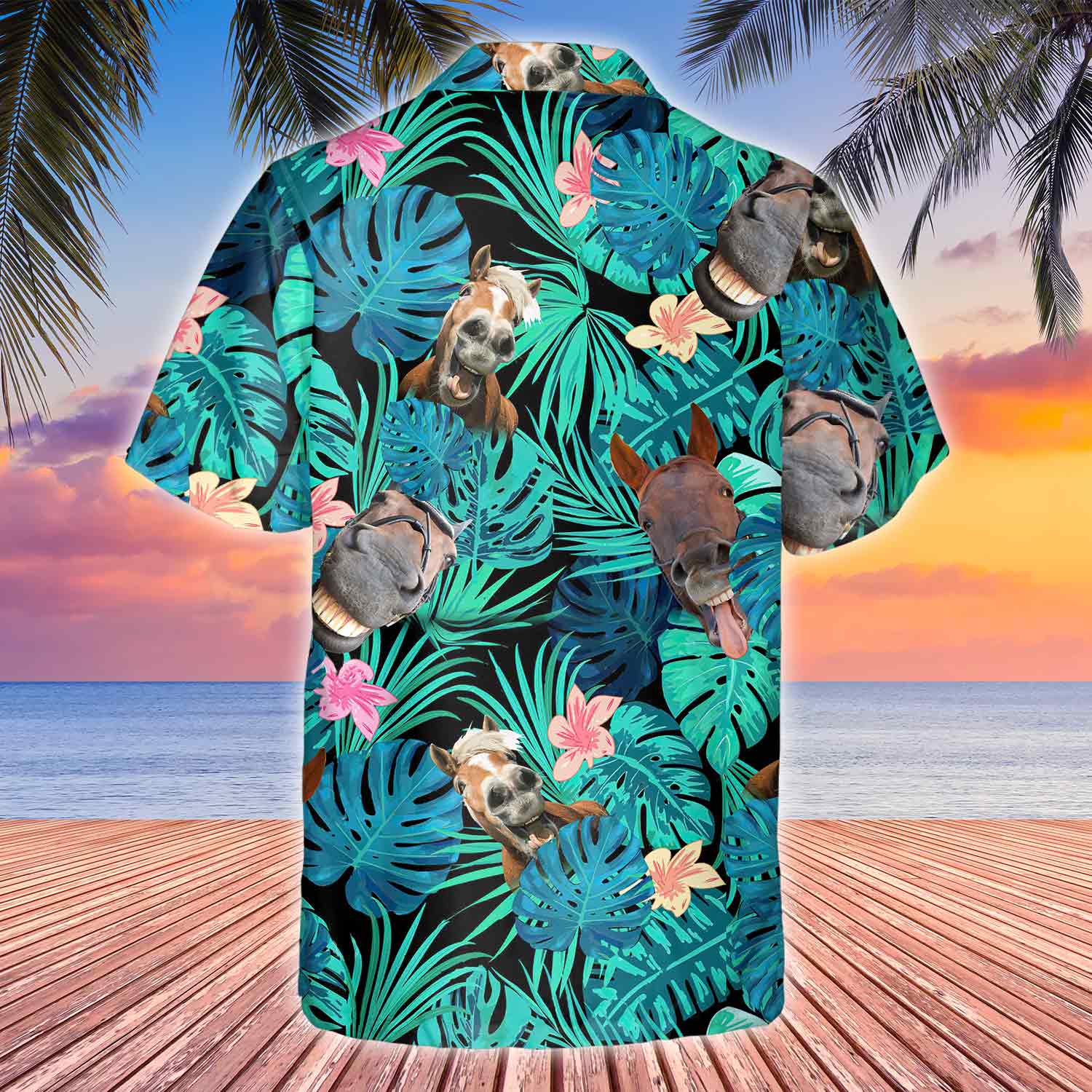 Laughing Horses Hawaiian Shirt