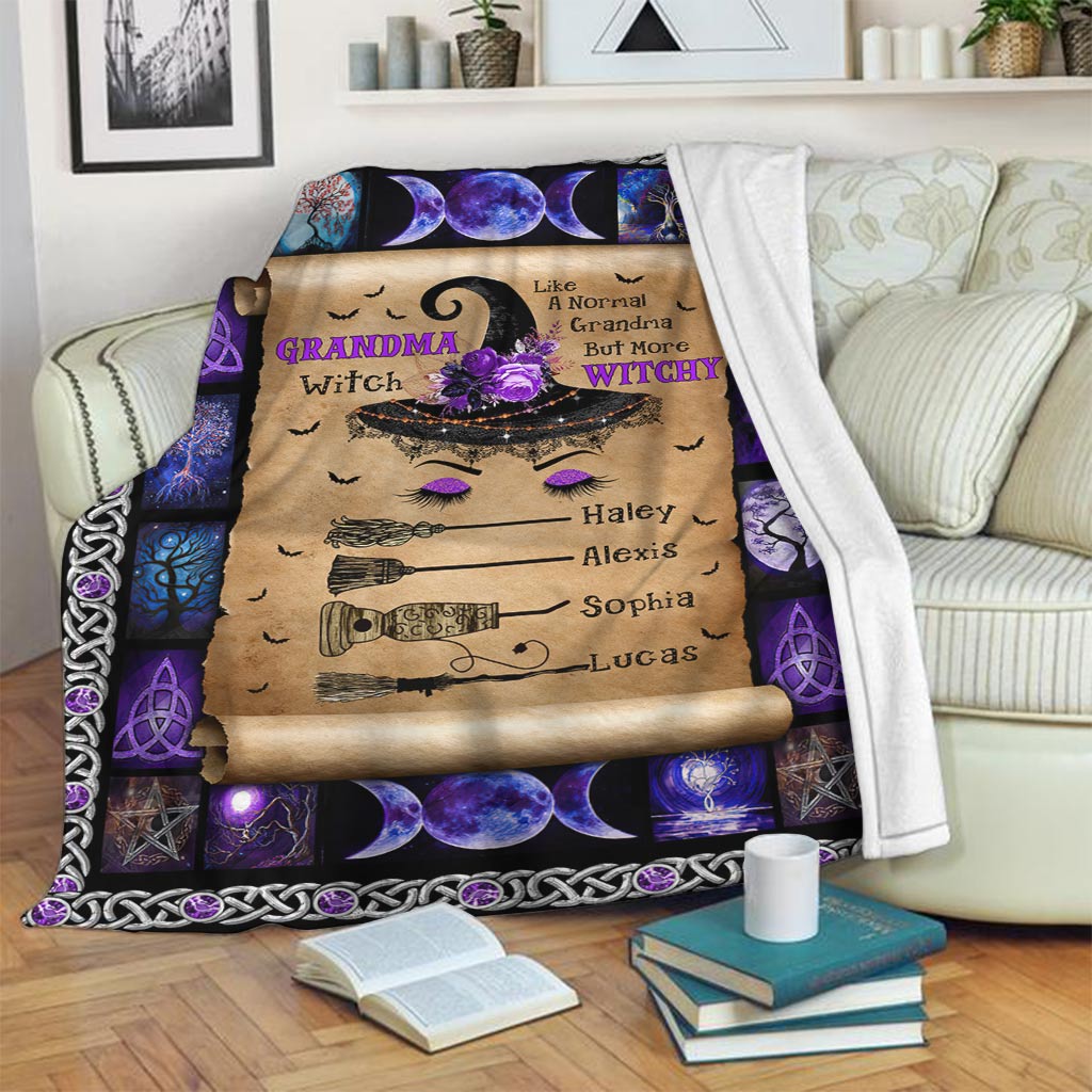 Grandma Witch - Personalized Grandma Blanket