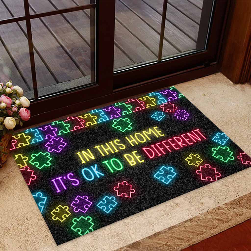 It's OK To Be Different - Autism Awareness Doormat