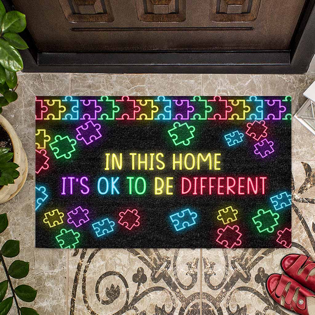 It's OK To Be Different - Autism Awareness Doormat