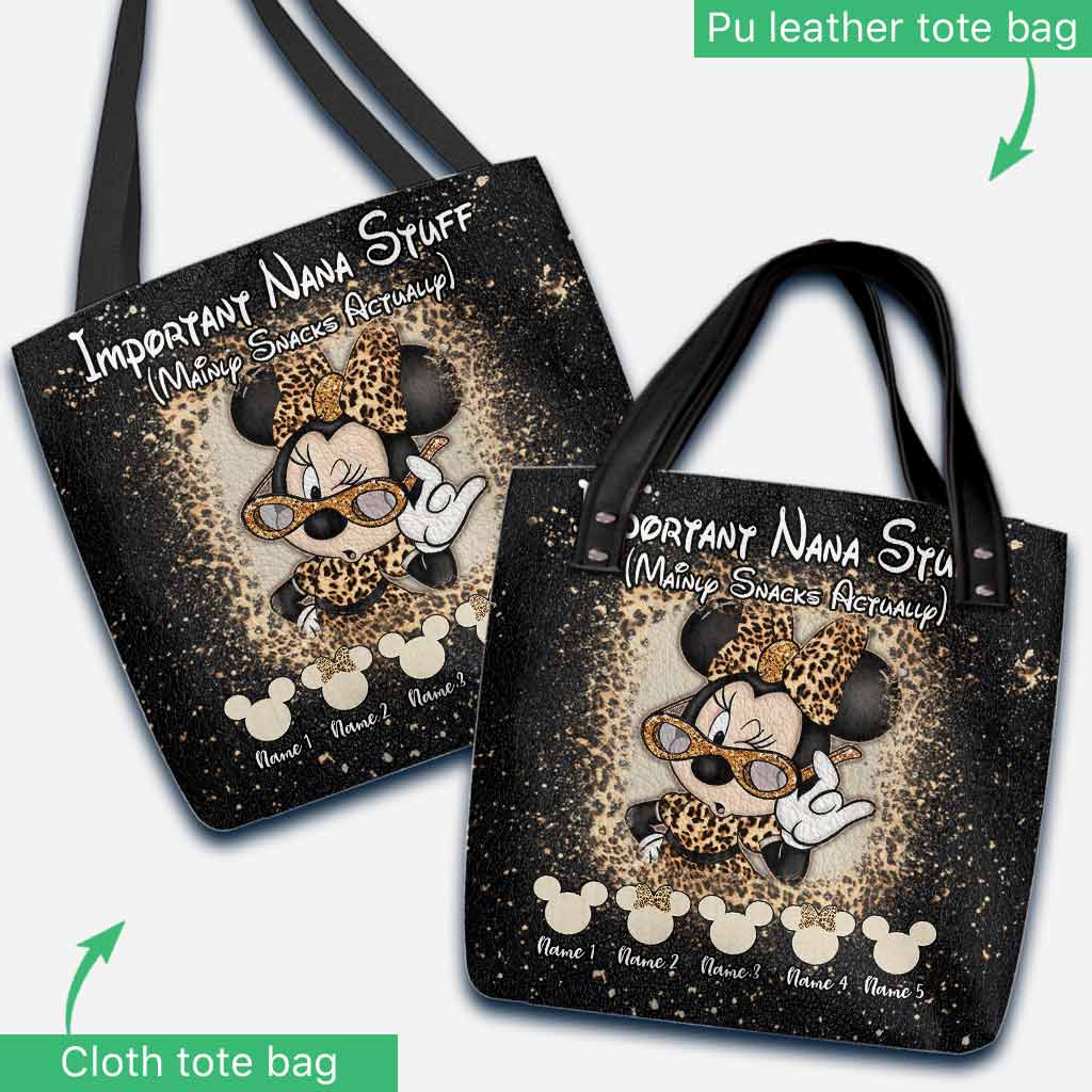 Important Nana Stuff - Personalized Mother's Day Grandma Tote Bag