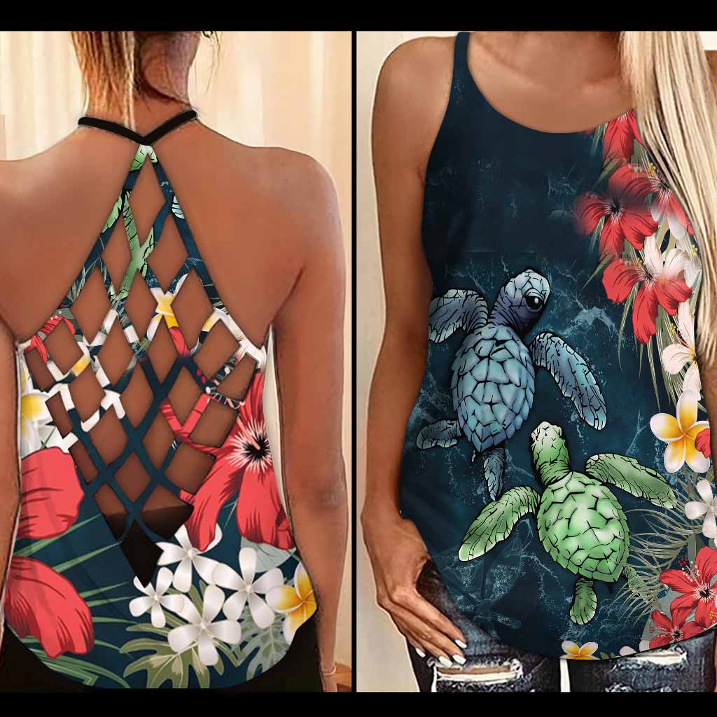 Hawaii - Turtle Cross Tank Top