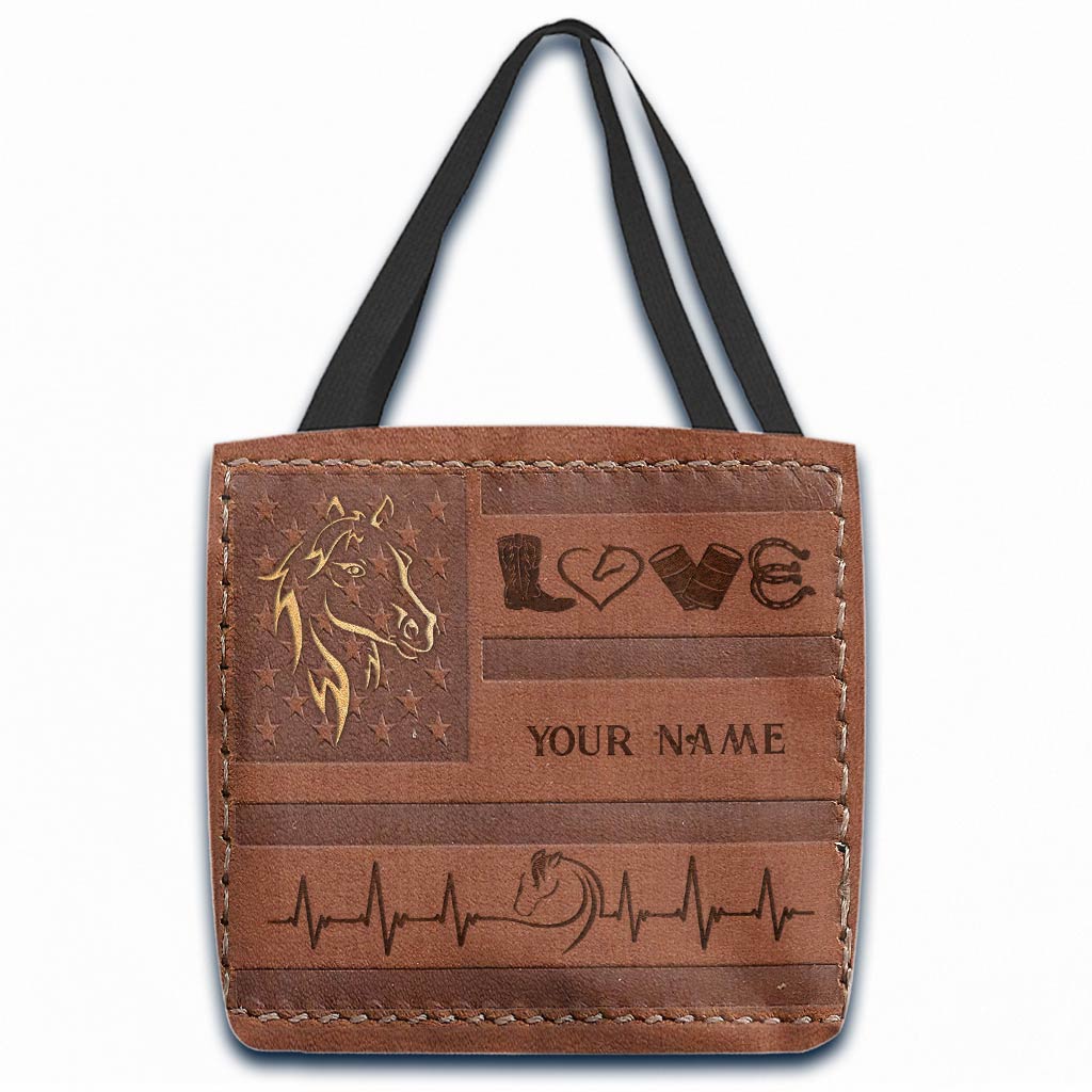 Love Horse Personalized  Tote Bag