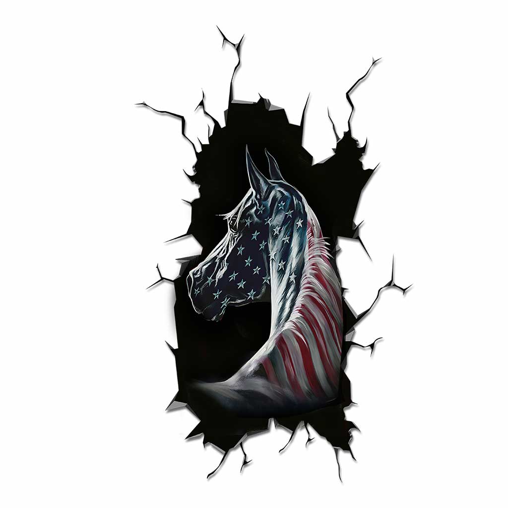 American Horses - Independence Day Decal Die Cut