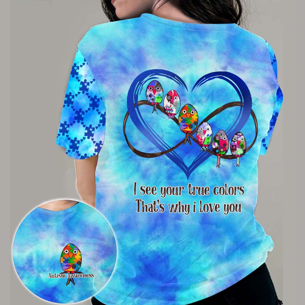 I See Your True Colors - Autism Awareness All Over T-shirt and Hoodie