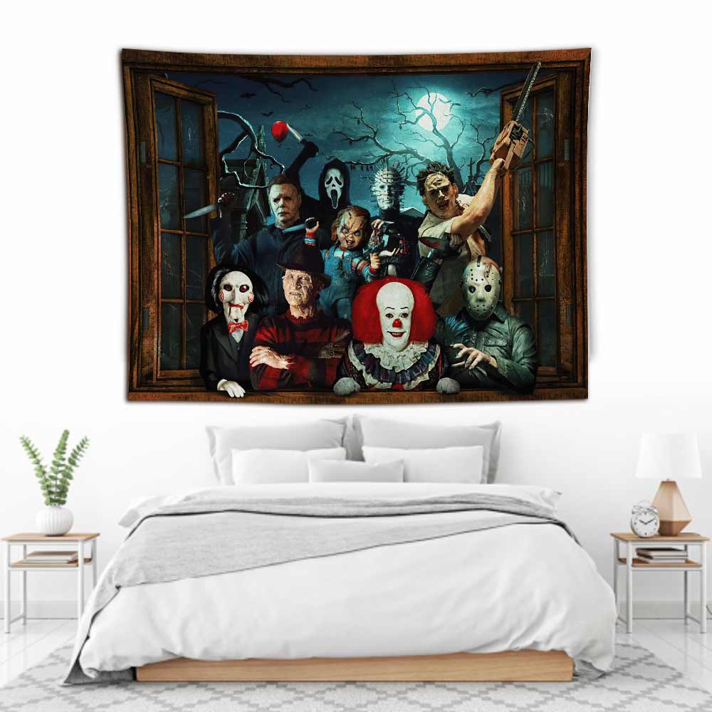 Horror Window - Halloween Wall Tapestry