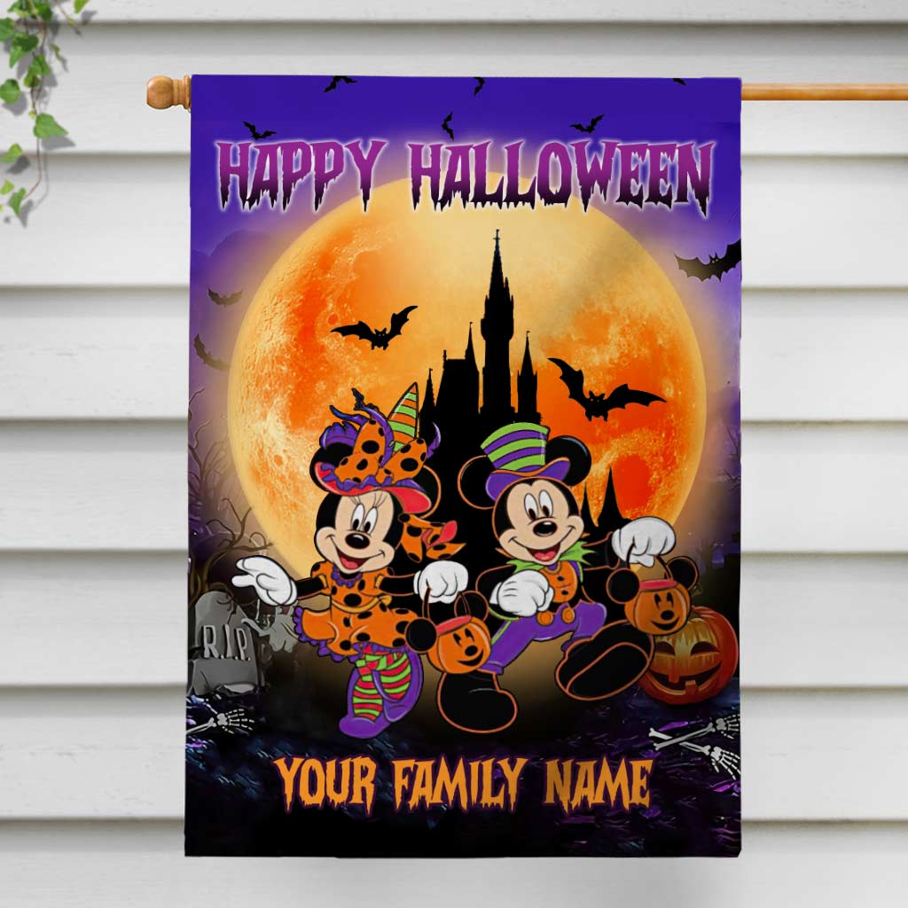 Happy Halloween - Personalized Mouse House Flag