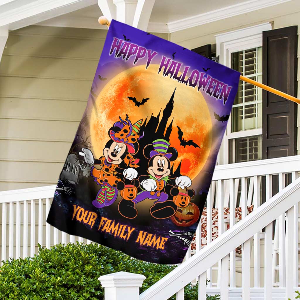 Happy Halloween - Personalized Mouse House Flag