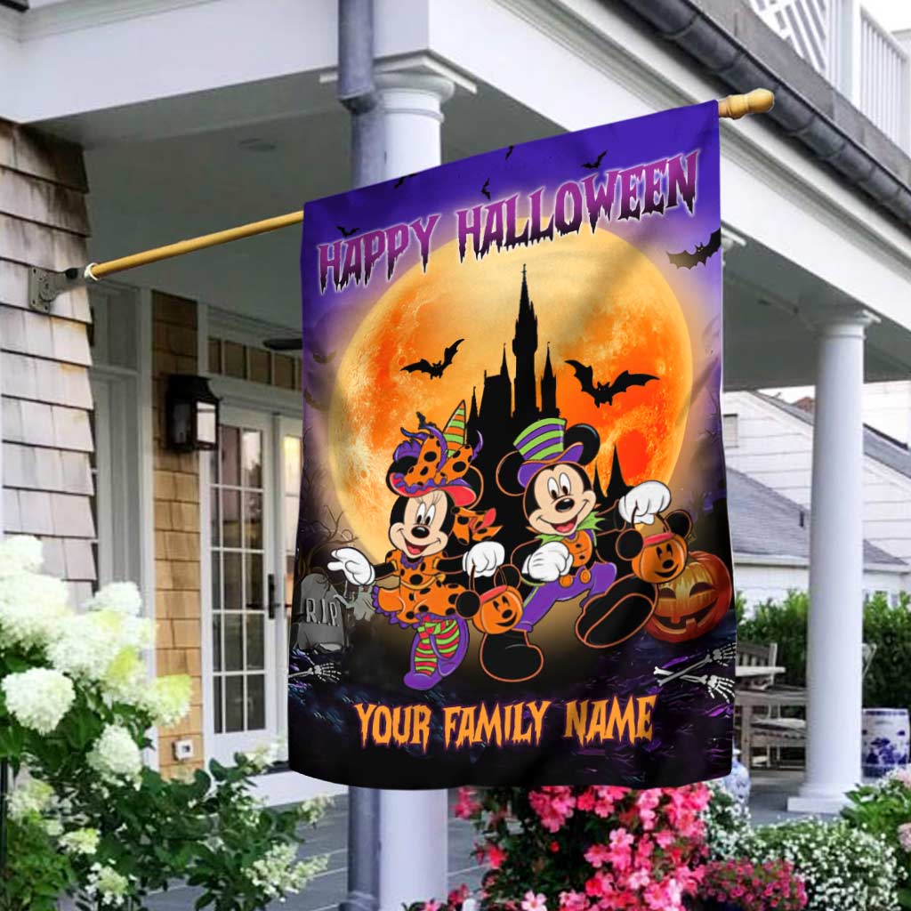 Happy Halloween - Personalized Mouse House Flag