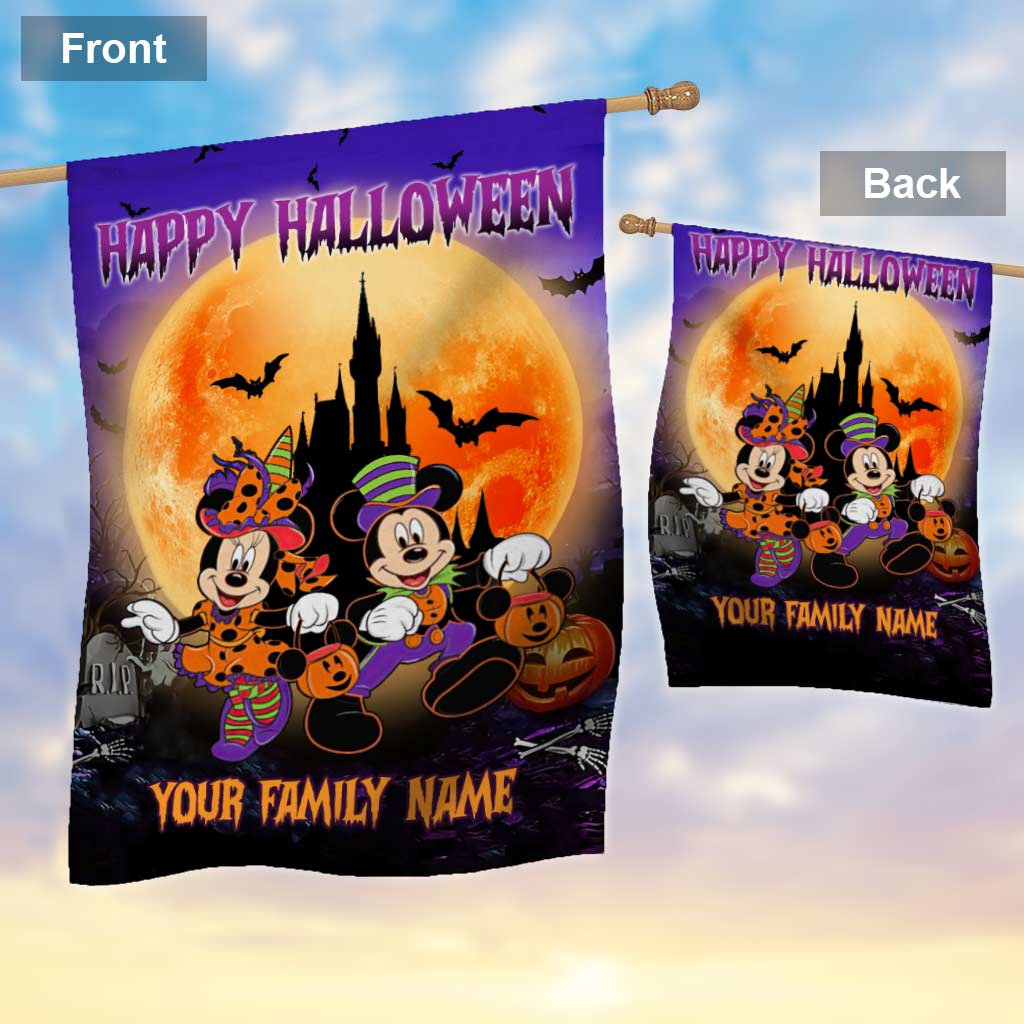 Happy Halloween - Personalized Mouse House Flag