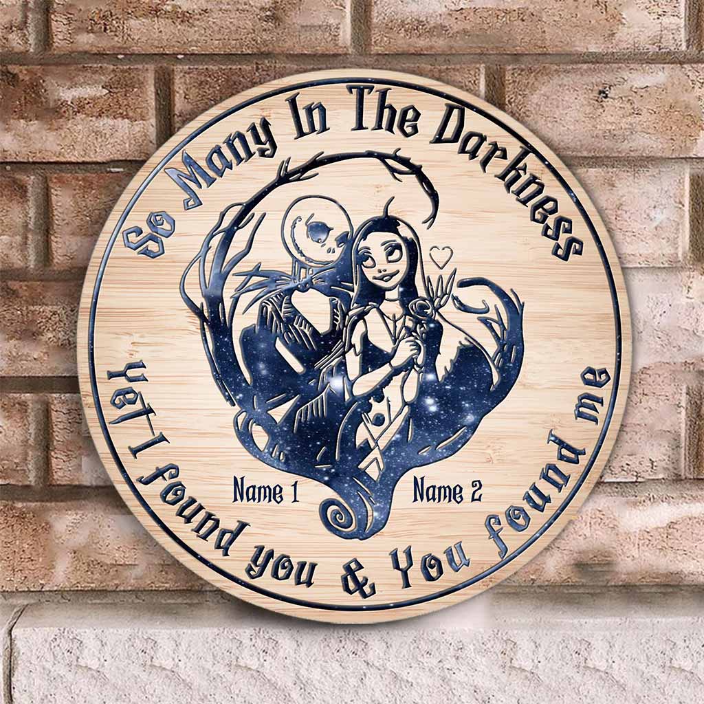 So Many In The Darkness Personalized Nightmare Round Wood Sign