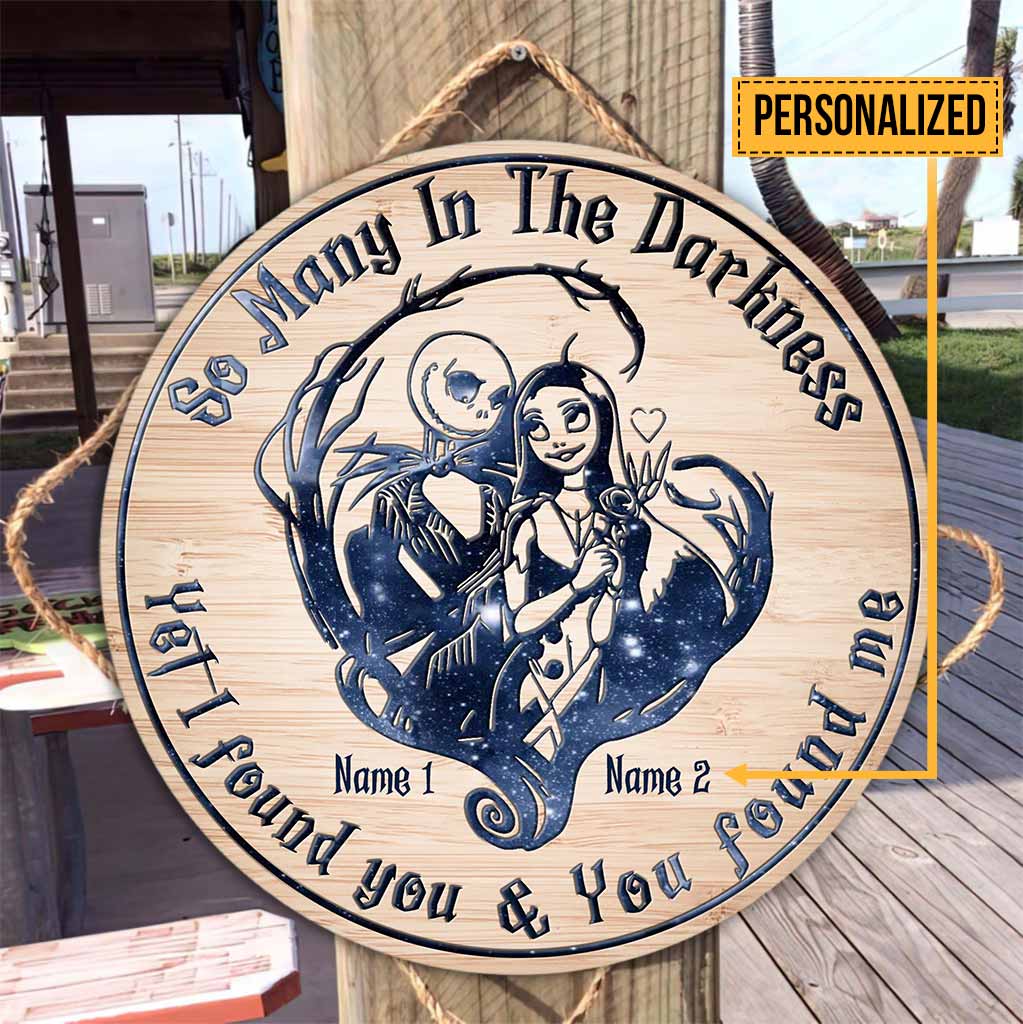 So Many In The Darkness Personalized Nightmare Round Wood Sign