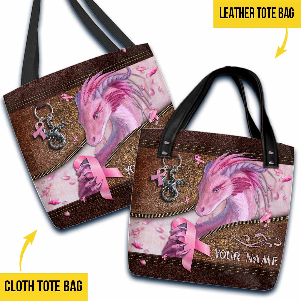 Dragon Inspired - Breast Cancer Awareness Personalized Tote Bag