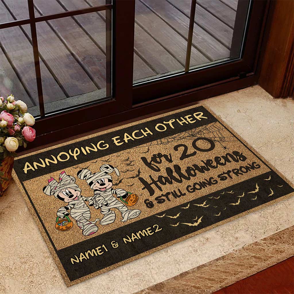 Annoying Each Other - Personalized Halloween Mouse Doormat