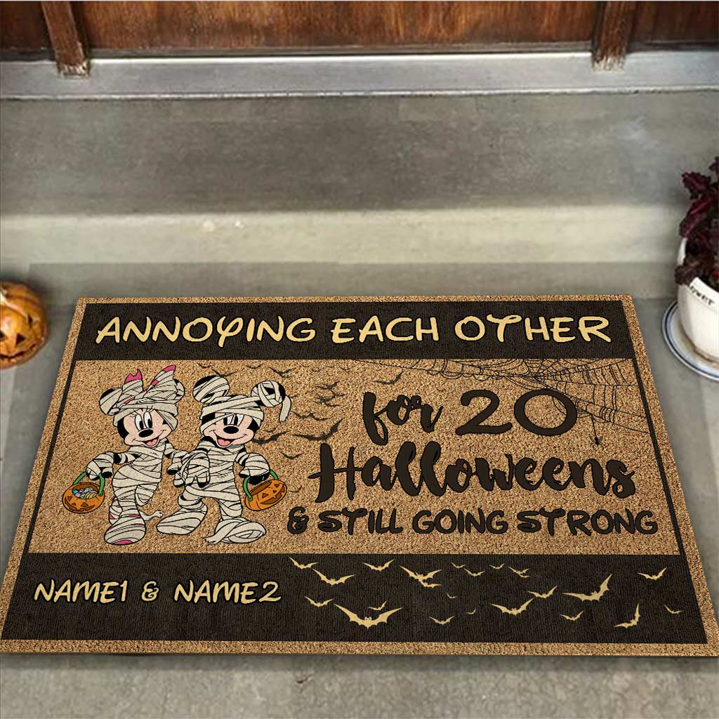 Annoying Each Other - Personalized Halloween Mouse Doormat