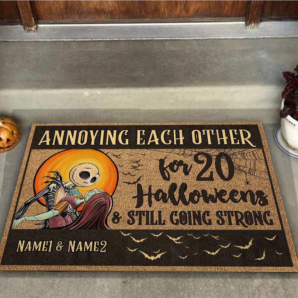 Annoying Each Other - Personalized Halloween Nightmare Doormat