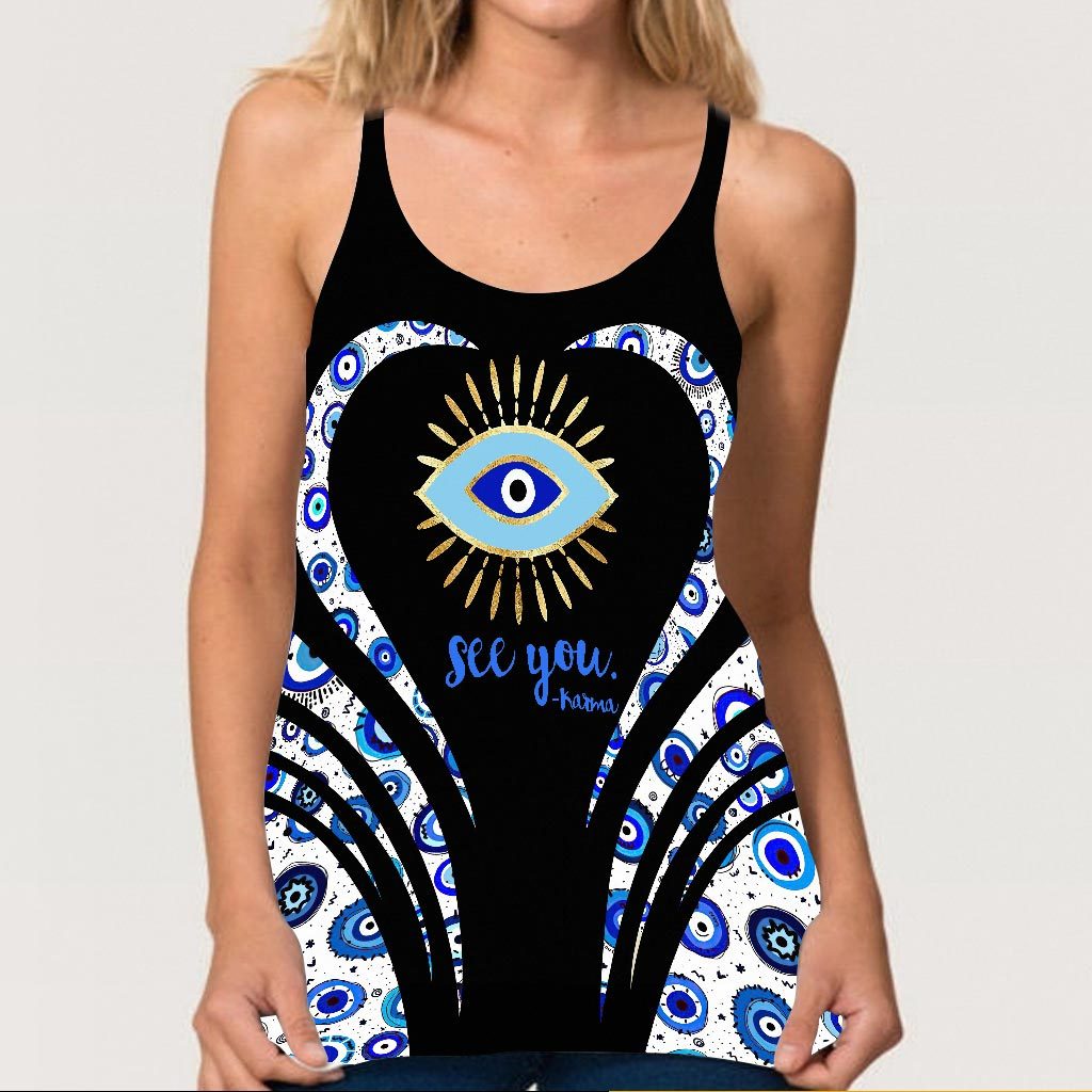 I See You Evil Eye Witch Cross Tank Top