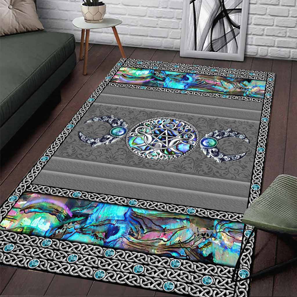 My Spirit Triple Moon - Witch Rug With 3D Pattern Print