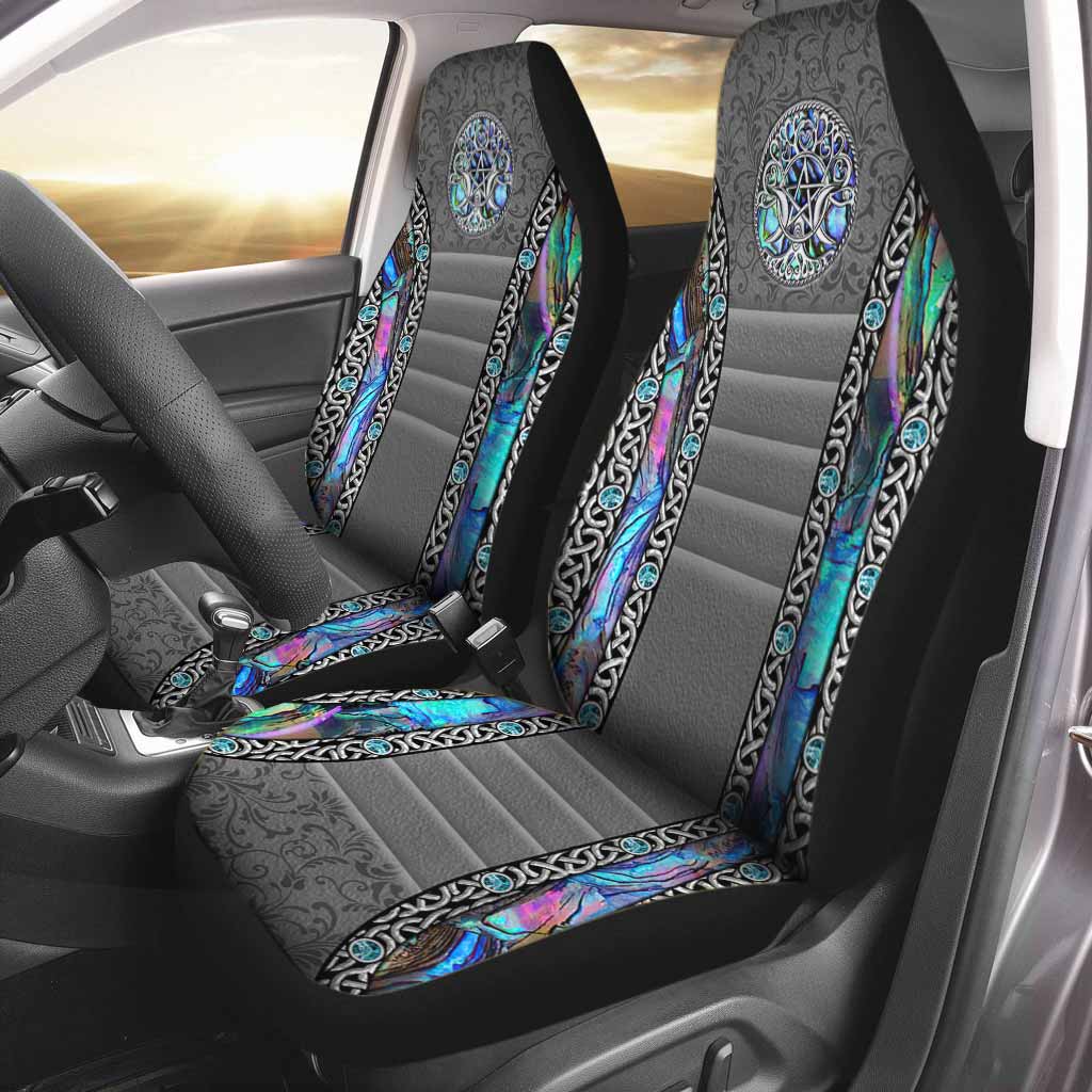 Mystery Spirit Triple Moon Witch Seat Covers With 3D Pattern Print