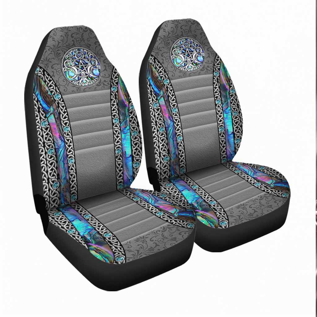 Mystery Spirit Triple Moon Witch Seat Covers With 3D Pattern Print