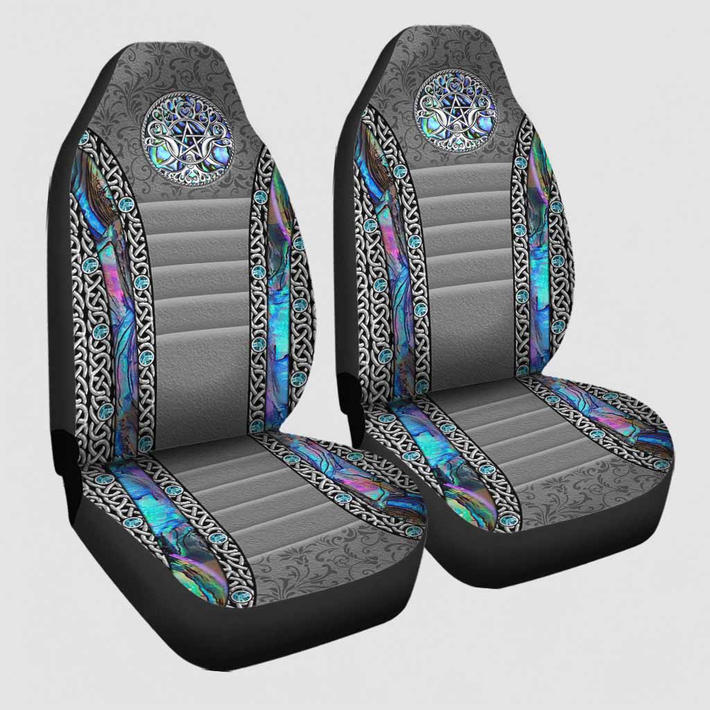 Mystery Spirit Triple Moon Witch Seat Covers With 3D Pattern Print