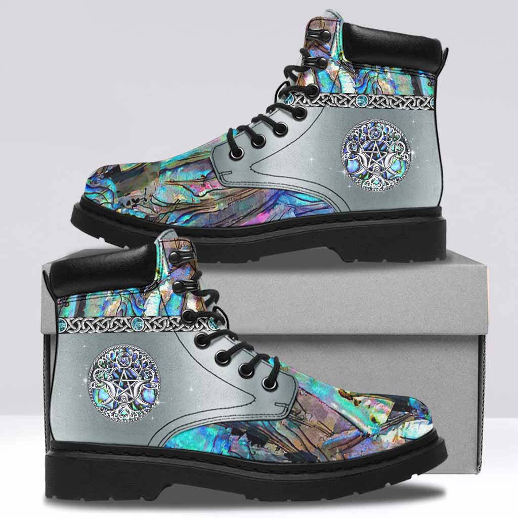 Mystery Spirit Triple Moon - Witch 3D Pattern Print All Season Boots