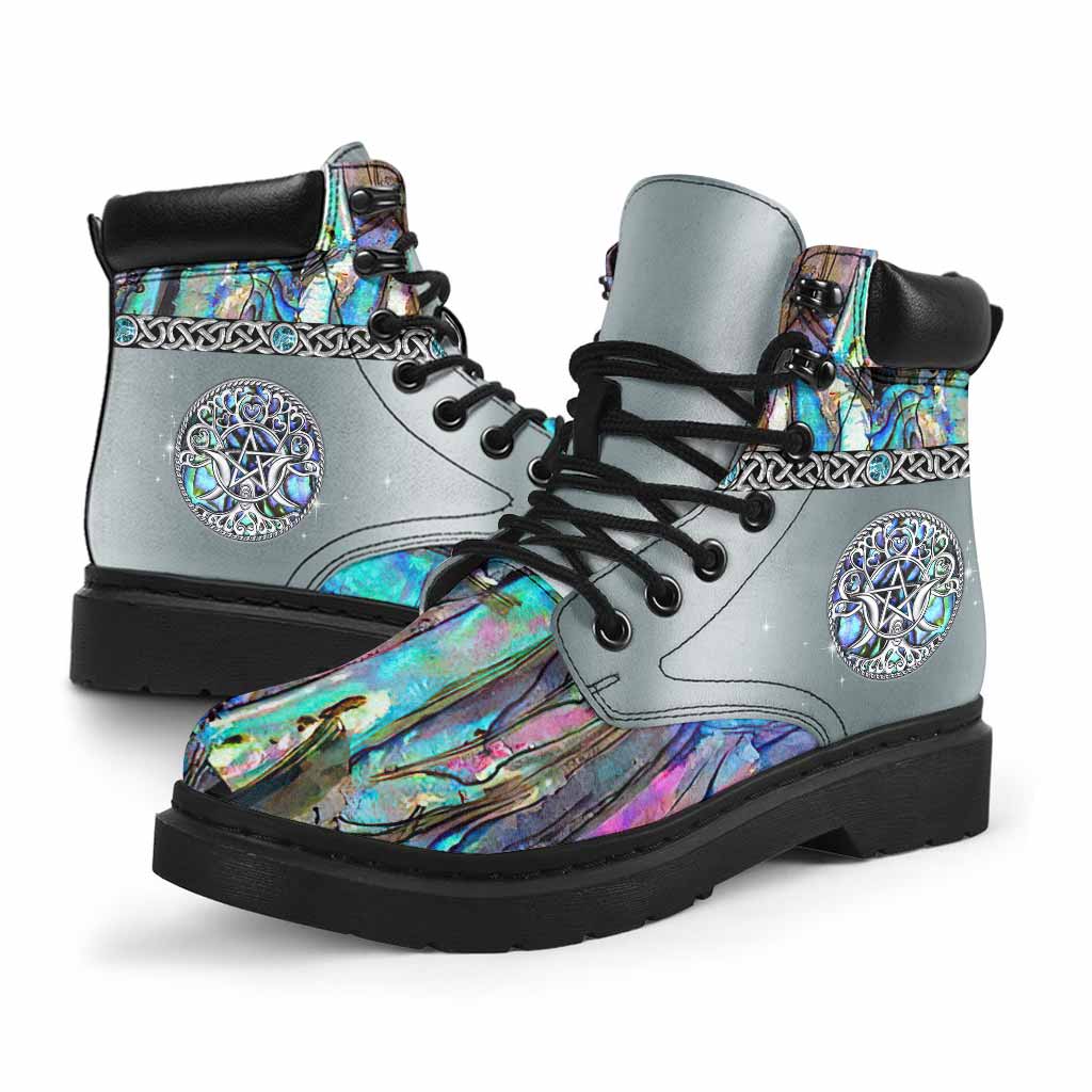 Mystery Spirit Triple Moon - Witch 3D Pattern Print All Season Boots