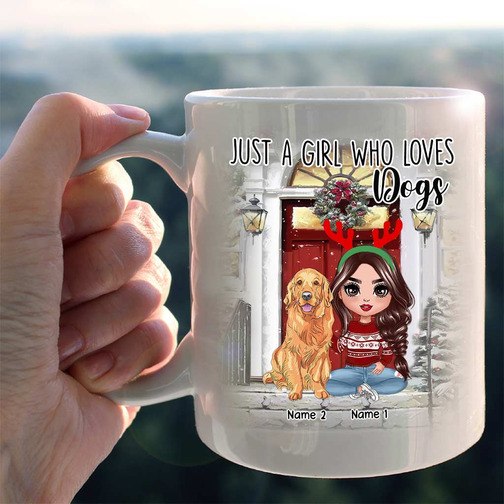 Life Is Better With Dogs - Personalized Christmas Dog Mug