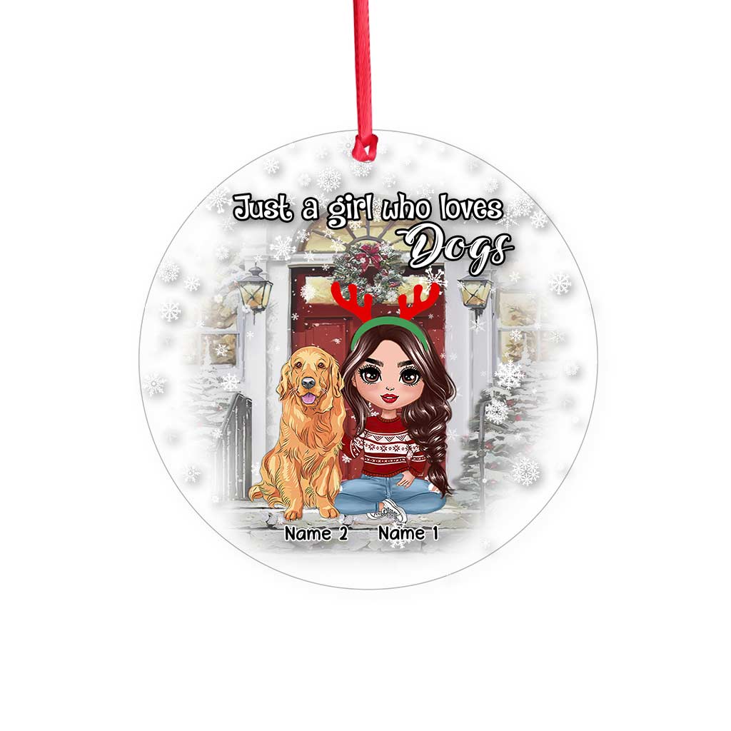 Life Is Better With Dogs - Personalized Christmas Dog Transparent Ornament