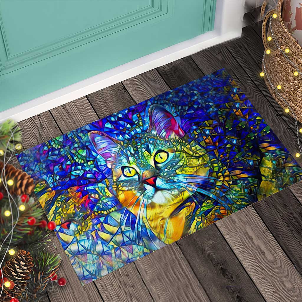 Colorful Cat Doormat