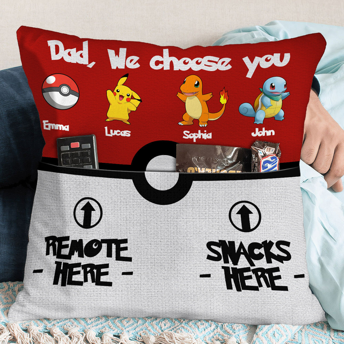 We Choose You - Personalized Monster Trainer Pocket Pillow