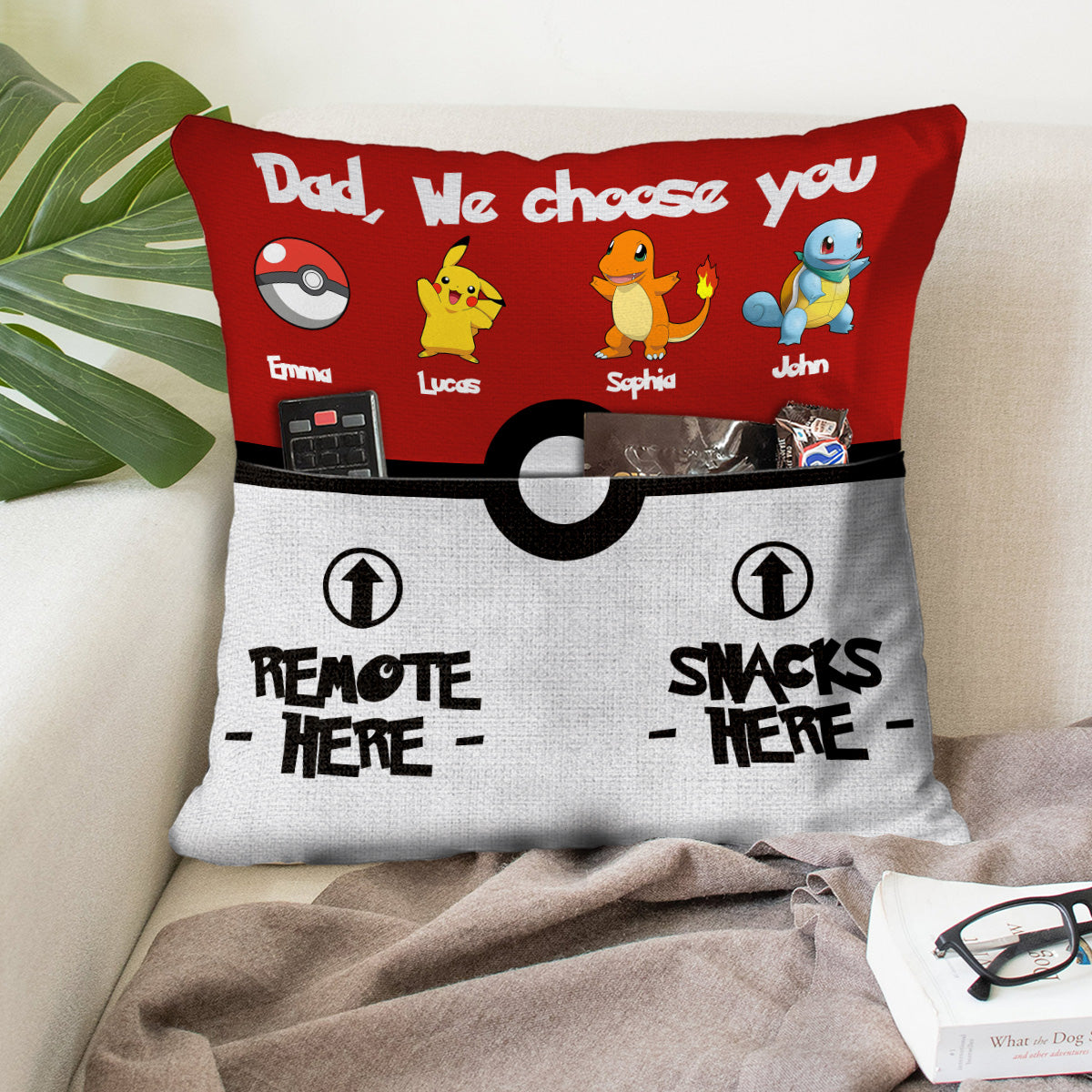 We Choose You - Personalized Monster Trainer Pocket Pillow