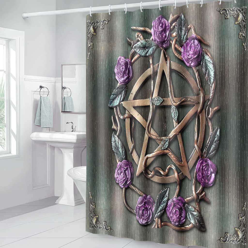 Witch - Bathroom Curtain & Mats Set With 3D Pattern Print