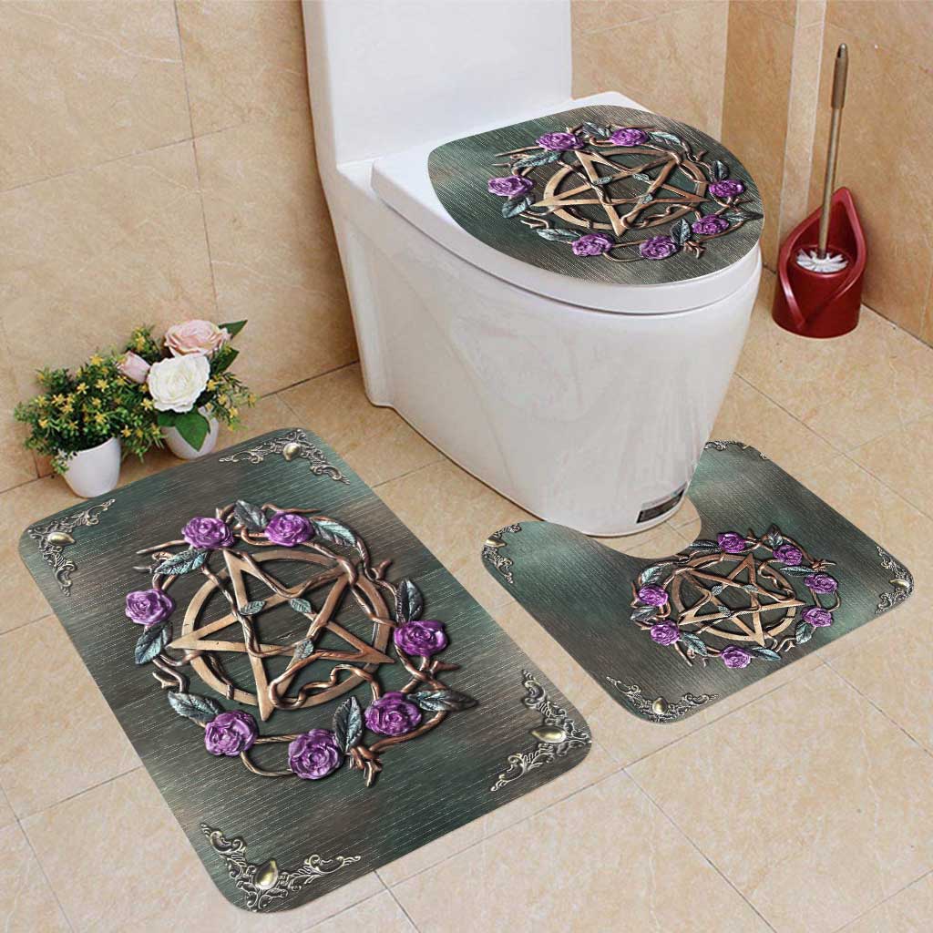 Witch - Bathroom Curtain & Mats Set With 3D Pattern Print