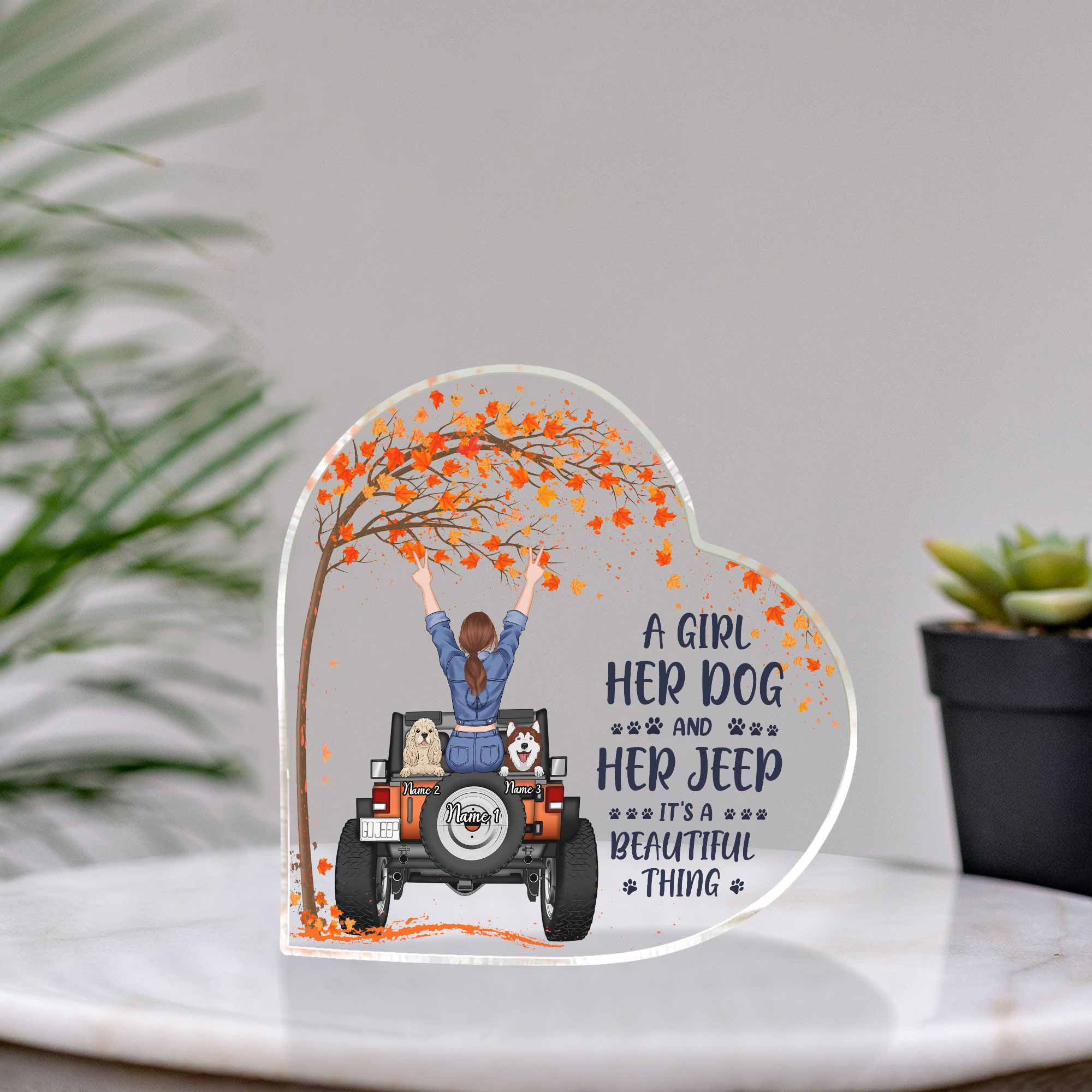 Just A Girl Who Loves Jp And Dogs - Personalized Car Custom Shaped Acrylic Plaque