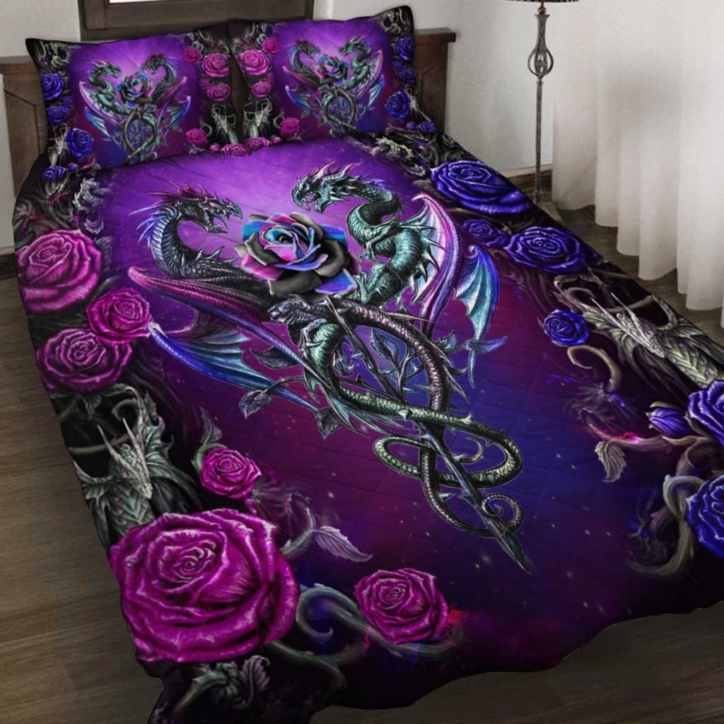 Soul Of A Dragon Heart Of A Witch Quilt Set