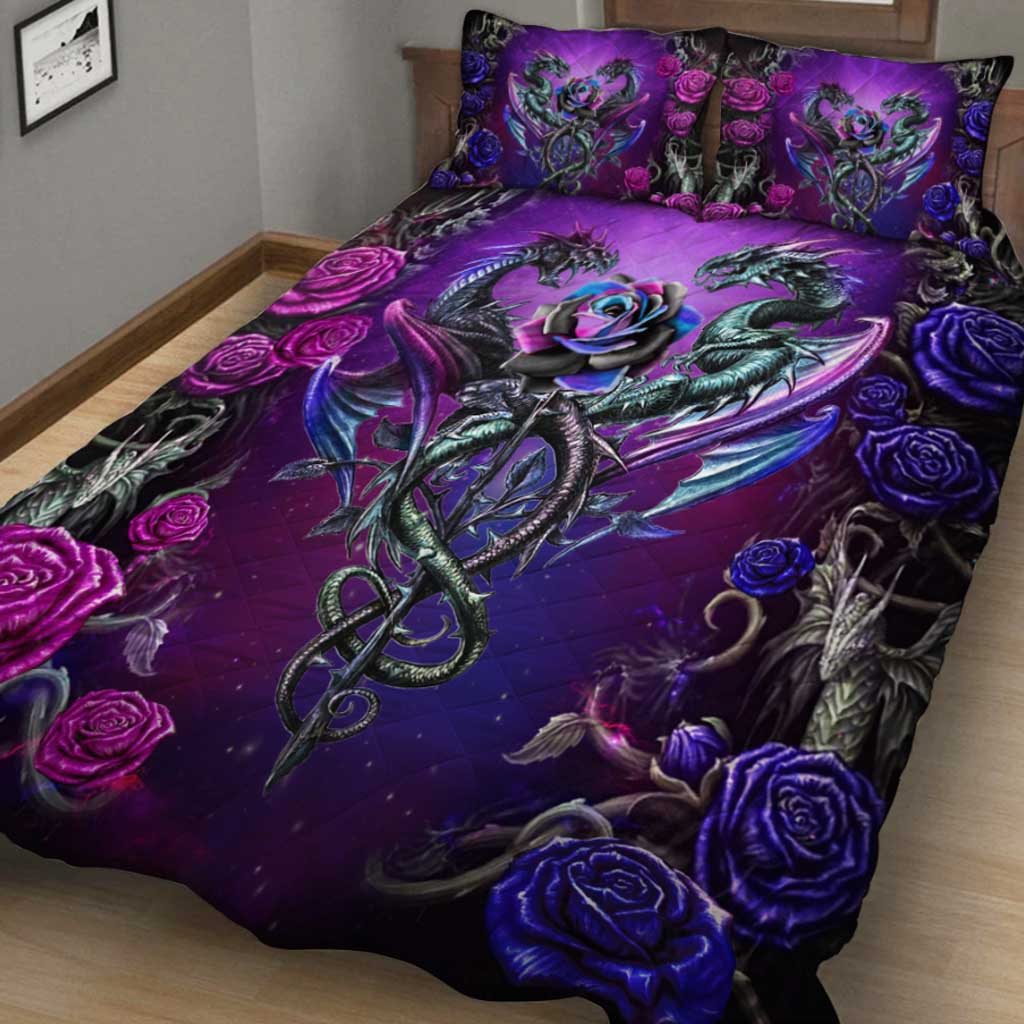 Soul Of A Dragon Heart Of A Witch Quilt Set