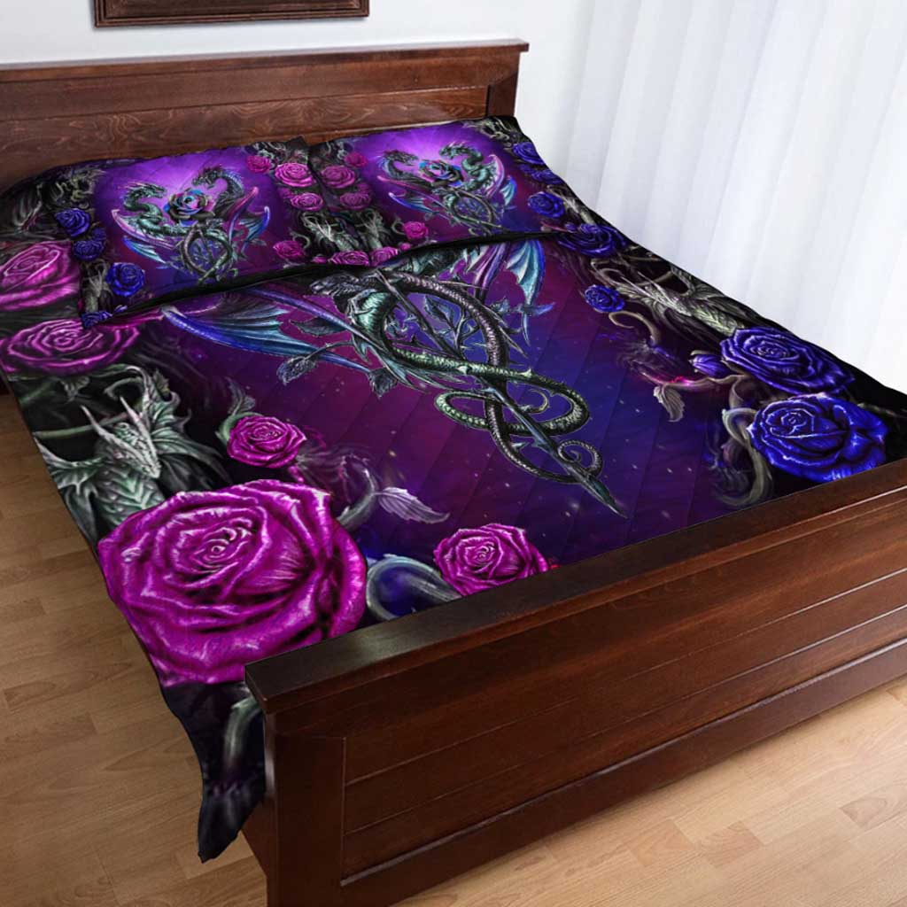 Soul Of A Dragon Heart Of A Witch Quilt Set