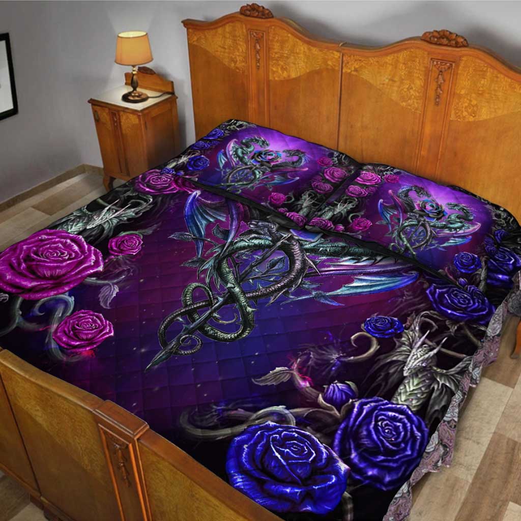 Soul Of A Dragon Heart Of A Witch Quilt Set